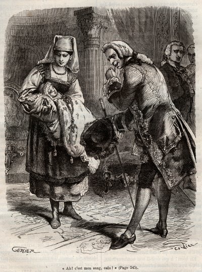Louise Augustes födelse, hertiginna av Augustenborg (gravyr) av Henry de Kock