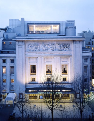 Theatre des Champs-Elysees (Champs Elysees) av Henry van de Perret Auguste (1874 1954) & Perret Gustave (1876 1952) Velde