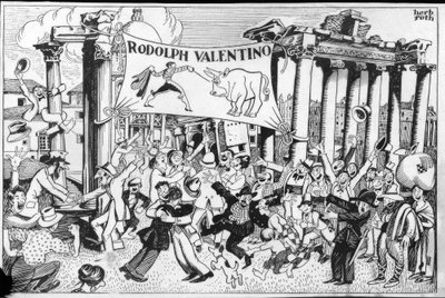 Ankomst av Rudolph Valentino av Herb Roth