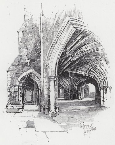 Arches of Crypt (gravyr) av Herbert (after) Railton