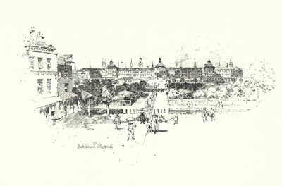 Bethlehem Hospital, London (litho) av Herbert (after) Railton