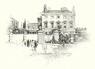 Chesterfield House, London, 1790 (litho) av Herbert (after) Railton