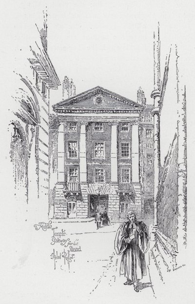 Middle Temple Gateway from the Strand (gravyr) av Herbert (after) Railton