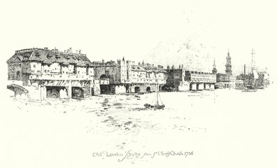Old London Bridge, från St Olave