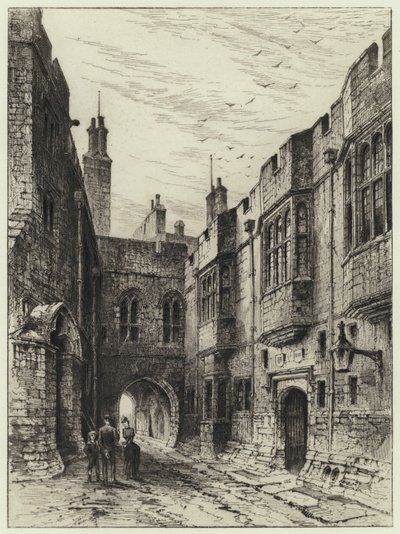 The Norman Gateway (gravyr) av Herbert (after) Railton