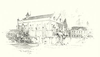 Temple Church, London, 1761 (litho) av Herbert (after) Railton
