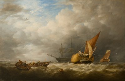 Höpråmar i Themsens mynning av Herbert Alfred Bone