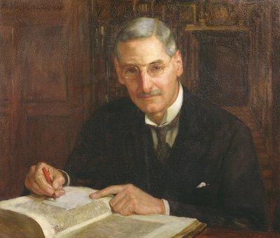Porträtt av Percy Stafford Allen (1869-1933) President för Corpus Christi College, Oxford och Erasmian forskare av Herbert Arnould Olivier