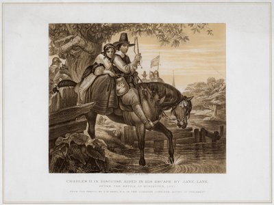 Charles II in Disguise Aided in his Escape av Jane Lane...1651, 1800-talet av Herbert Bourne