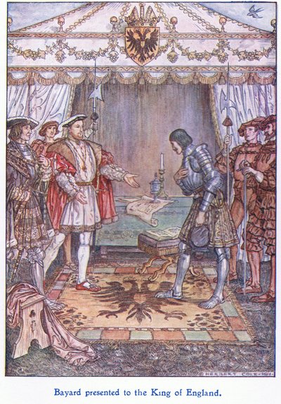 Bayard presenteras för kungen av England (Henry VIII), 1938 av Herbert Cole