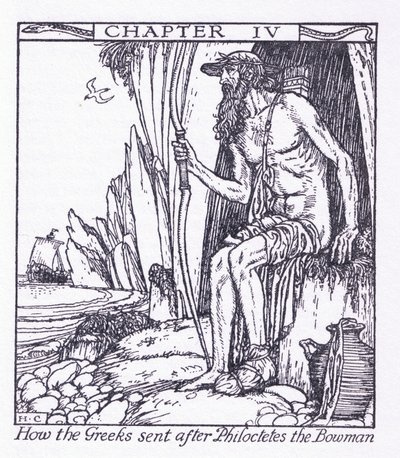 Hur grekerna skickade efter bågskytten Philoctetes av Herbert Cole