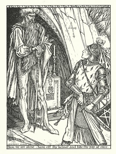 Den gröna riddaren (gravyr) av Herbert Cole