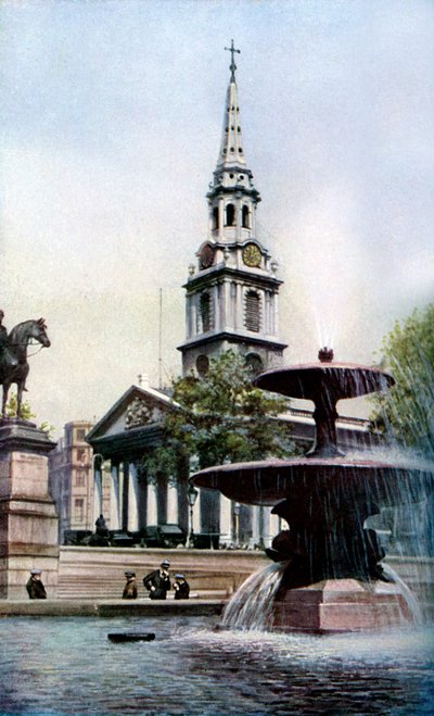 Church of St Martin-in-the-Fields, Trafalgar Square, London, c1930-talet. av Herbert Felton