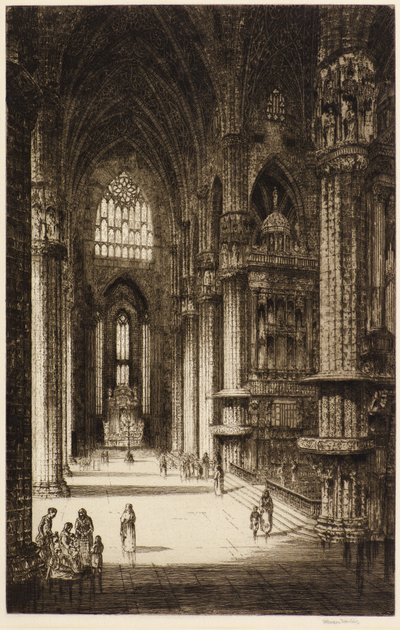 Kölnerdomen (etsning) av Herbert Gordon Warlow