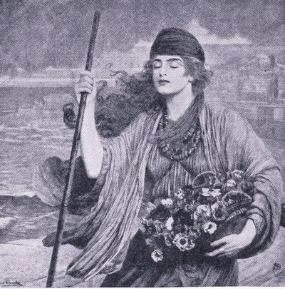 Nydia, den blinda flickan i Pompeji, illustration från The World