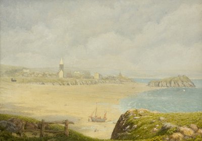 Tenby, the Beach (olja på duk) av Herbert Isambard Owen