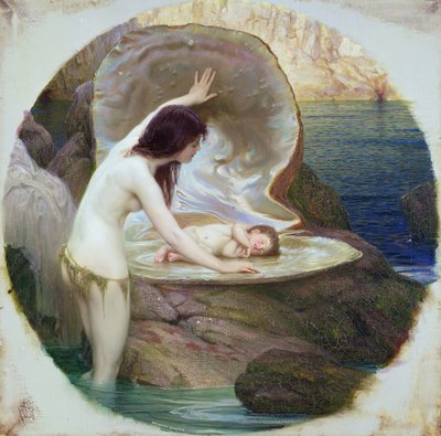 A Water Baby, ca 1900 (olja på duk) av Herbert James Draper