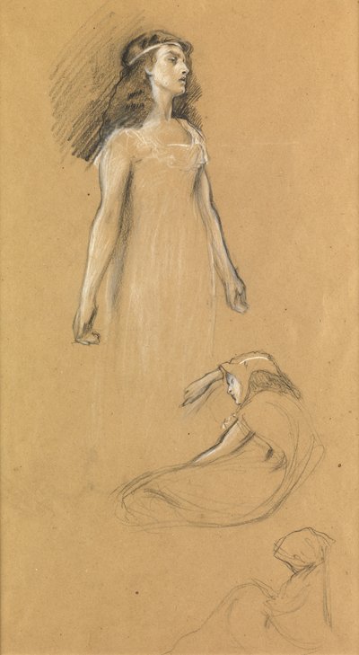 Studie för "Tristram och Yseult", c.1901 av Herbert James Draper
