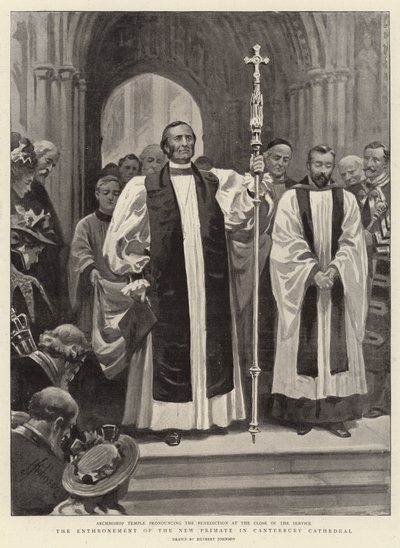 Den nya primatens tronsättning i Canterbury Cathedral av Herbert Johnson