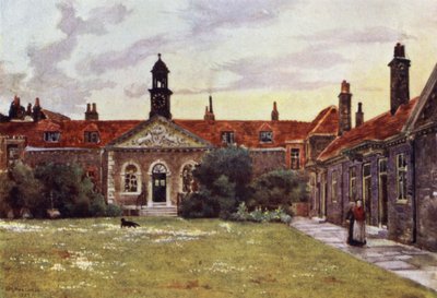 Emmanuel Hospital, Westminster (färg litho) av Herbert Menzies (after) Marshall