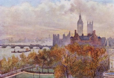Från Whitehall Court (färg litho) av Herbert Menzies (after) Marshall