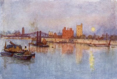 Lambeth Palace (färg litho) av Herbert Menzies (after) Marshall