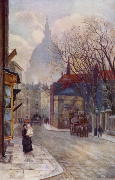 Little Britain, Aldersgate Street (litho i färg) av Herbert Menzies (after) Marshall