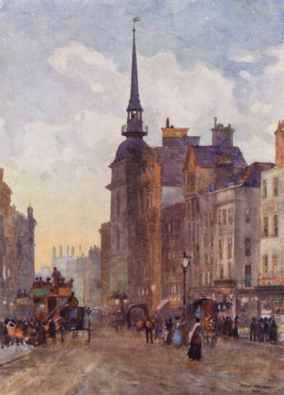 Tittar ner för Ludgate Hill från Steps of St Paul