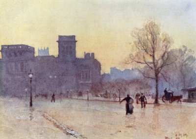 The India Office (färg litho) av Herbert Menzies (after) Marshall