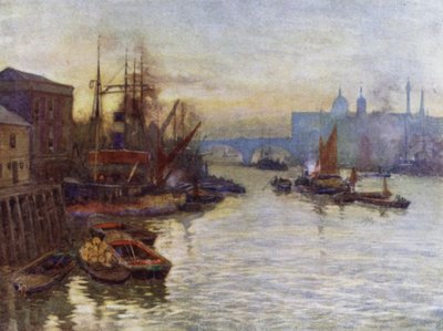 The South Foreshore of the Pool (färg litho) av Herbert Menzies (after) Marshall