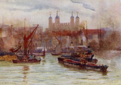 Tower of London (färg litho) av Herbert Menzies (after) Marshall