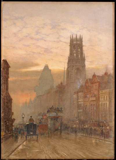 Fleet Street vid Temple Bar av Herbert Menzies Marshall