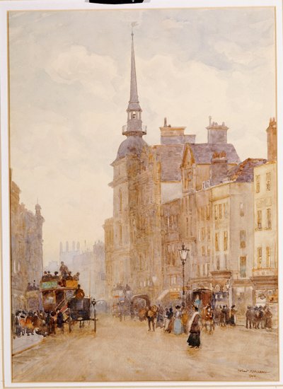 Tittar ner för Ludgate Hill från Steps of St. Paul