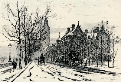The Embankment, Westminster, c1892, 1894 av Herbert Menzies Marshall
