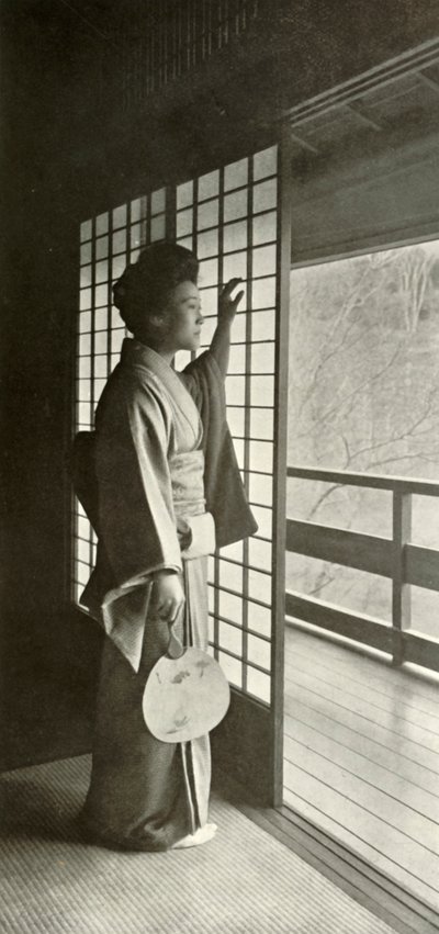 En studie av Shoji, 1910. av Herbert Ponting