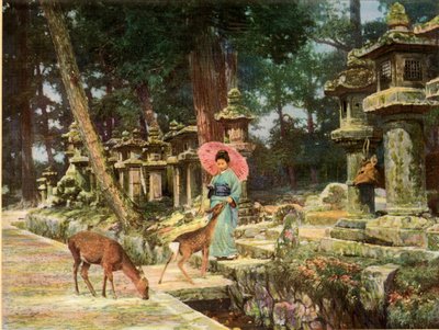 Nara, hjärtat av det gamla Japan, 1910. av Herbert Ponting