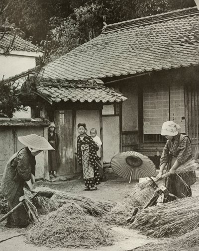 Bondkvinnor på väg mot korn, 1910. av Herbert Ponting