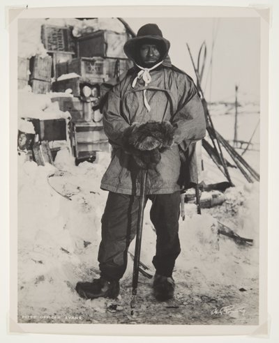 Underofficer Evans under Terra Nova-expeditionen (1910-13) till Sydpolen (bromidtryck) av Herbert Ponting