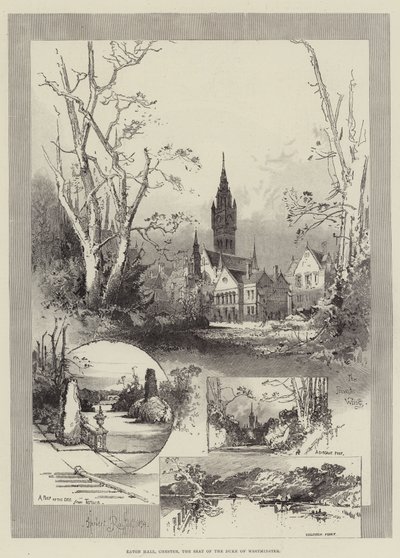 Eaton Hall, Chester, säte för hertigen av Westminster av Herbert Railton