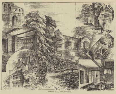 Fountains Hall, Ripon, Yorkshire av Herbert Railton