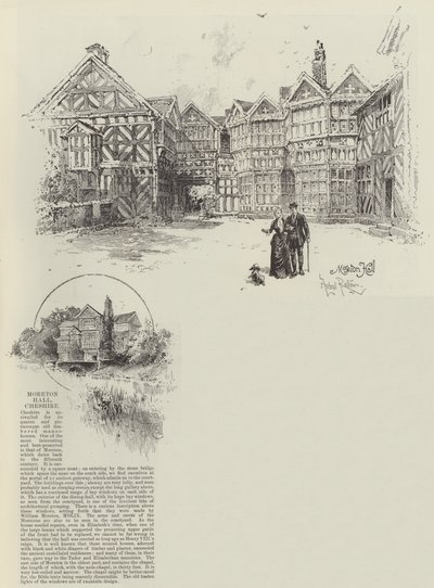 Moreton Hall i Cheshire av Herbert Railton