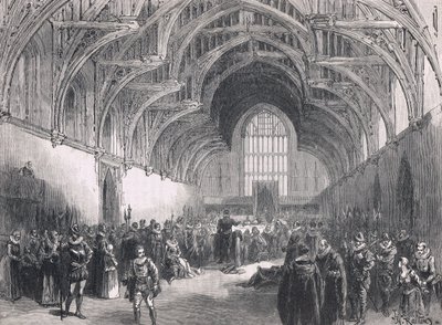 Statsrättegång i Westminster Hall på Elizabeth I:s tid av Herbert Railton