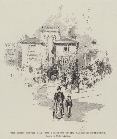 The Pines, Putney Hill, Algernon Swinburnes bostad av Herbert Railton