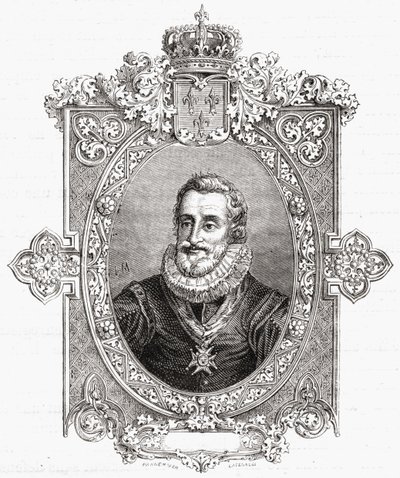 Henri IV, graverad av Pannemaker-Ligny, från 