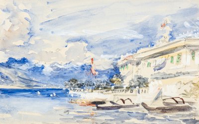 Bellagio, Italien (akvarell) av Hercules Brabazon Brabazon