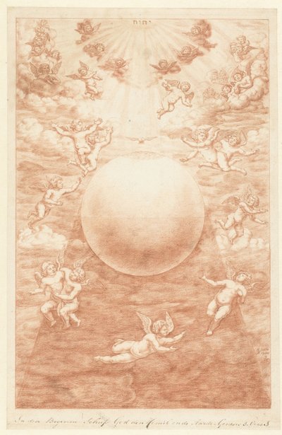 Skapandet av himmel och jord I begynnelsen skapade Gud himlarna och jorden (titel på objektet) The Creation (serietitel) av Herman Coets