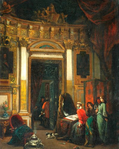 Interiör Med Figurer av Herman Frederik Carel Tenkate
