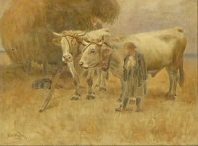 Skiss för The Harvesters, 1907. av Herman Hartwich