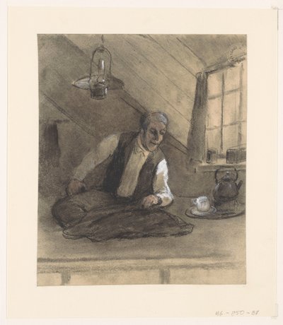 Skräddare på jobbet i ett vindsrum av Herman Heijenbrock (possibly)