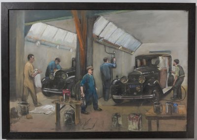 Bilverkstad av Amsterdamsche Rijtuig Maatschappij (ARM) av Herman Heijenbrock